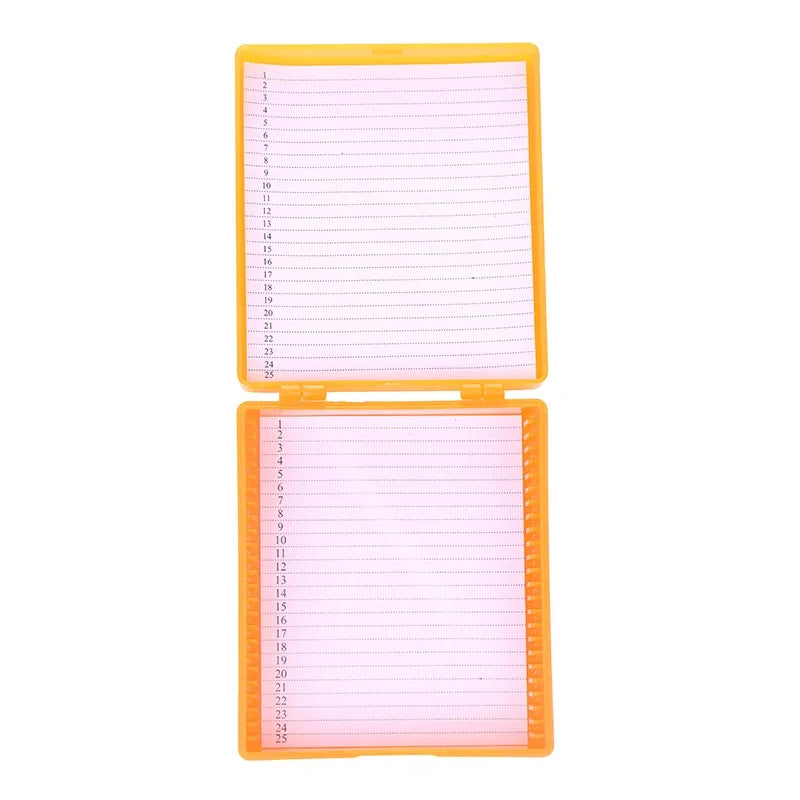 Slide Microscope Box 4 Plastic Glass Holder Prepared Slides Zpaxo