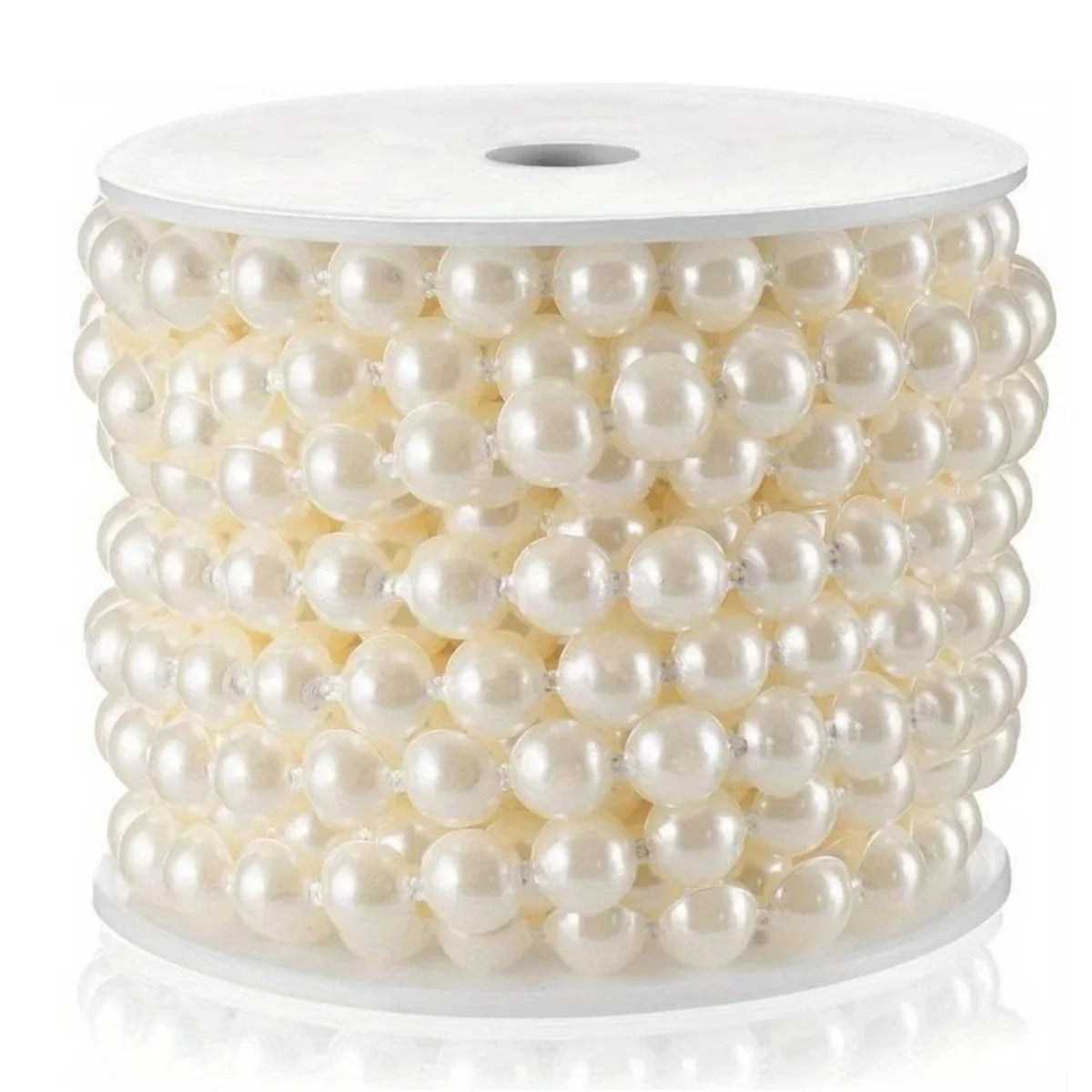 25M Faux Pearl Bead Garland – Wedding, Christmas & Craft Decor