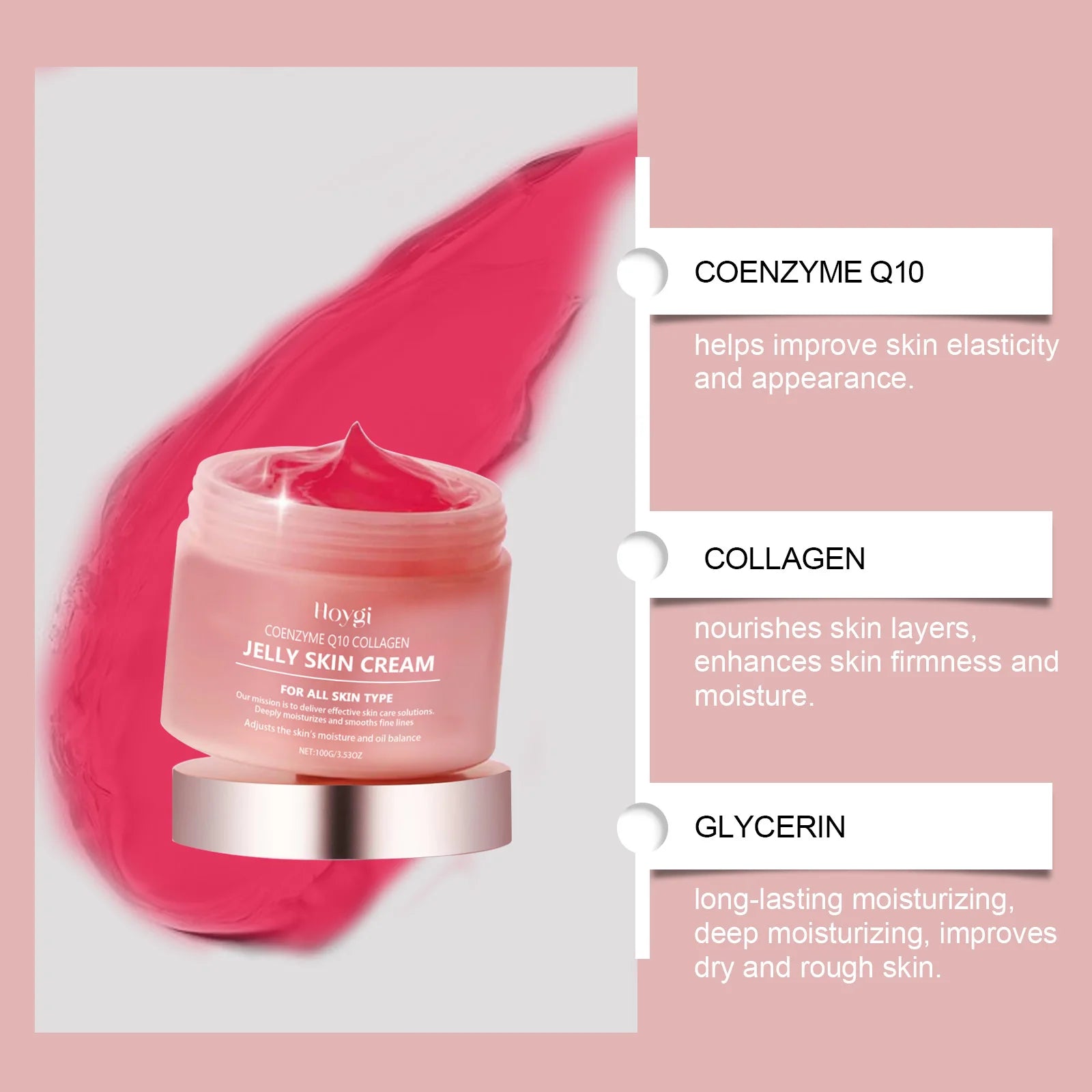 Hoygi Collagen Jelly Cream – Hydrating Firming Anti-Aging Gel Facial Gel Cream Zpaxo