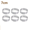 5/6/7/8CM Classic 304 Stainless Steel Mousse Ring Cake Mold With Hole Tart Bottom Tower Fruit Pie Quiches Baking Tool Zpaxo 7cm