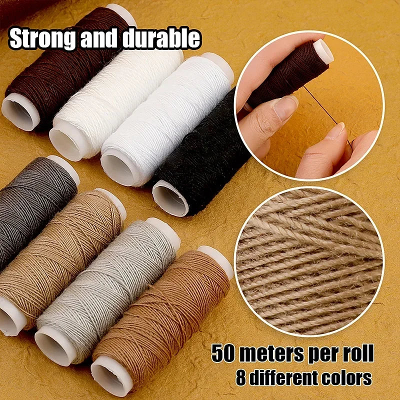 Leather Craftsmanship DIY Leather Sewing Kit Interior Decoration Repair Kit, Comes with Sewing Umbrella Scissors Tool Kit, Suita Zpaxo