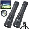 KDULIT Tactical Zoom LED Flashlight – USB Rechargeable Torch