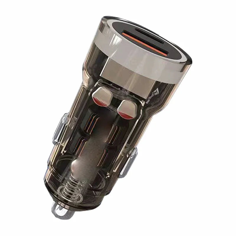 UYUXIO 1 Transparent USB C Car Phone Charger Adapter PD 90W Fast