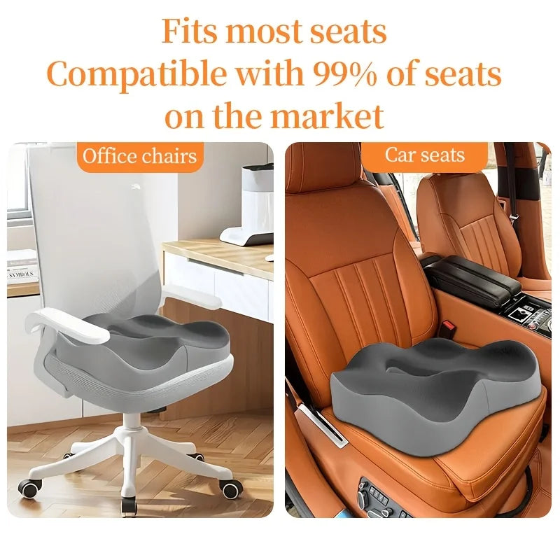 Ergonomic Memory Foam Seat Cushion Center Groove Design Pressure