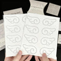 1 2 Sheets Fish Cakes Heart Star Angel Wings Sparkly Rhinestone Zpaxo Angel Wings-2PCS