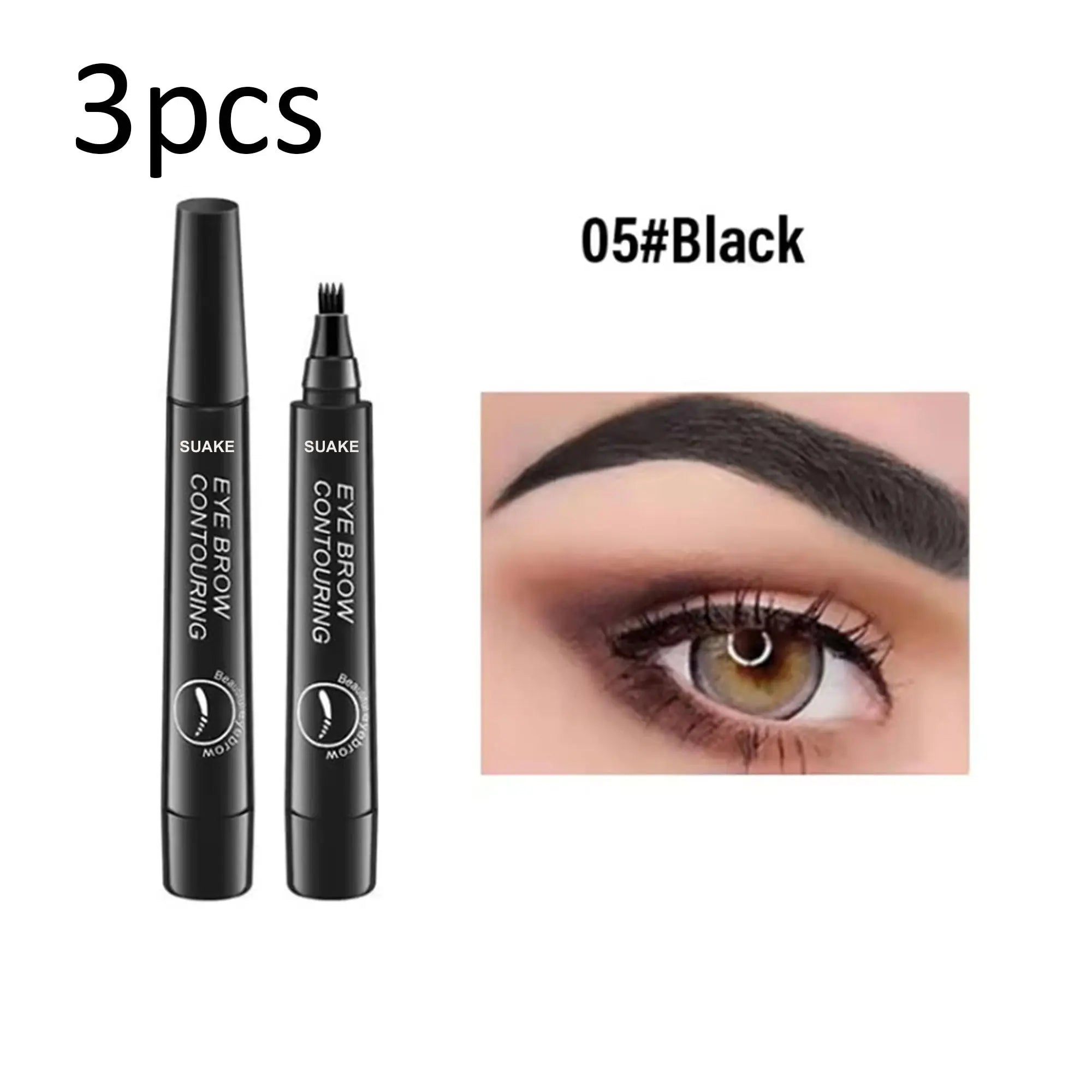 4 Point Eyebrow Pencil Enhance Waterproof Liquid Pen Natural Makeup