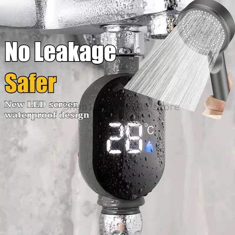 Home Water Shower Thermometer with Led Display 0℃~99℃ Water Accurate Temperature Measurement Waterproof SmartMeter Bathroom Zpaxo