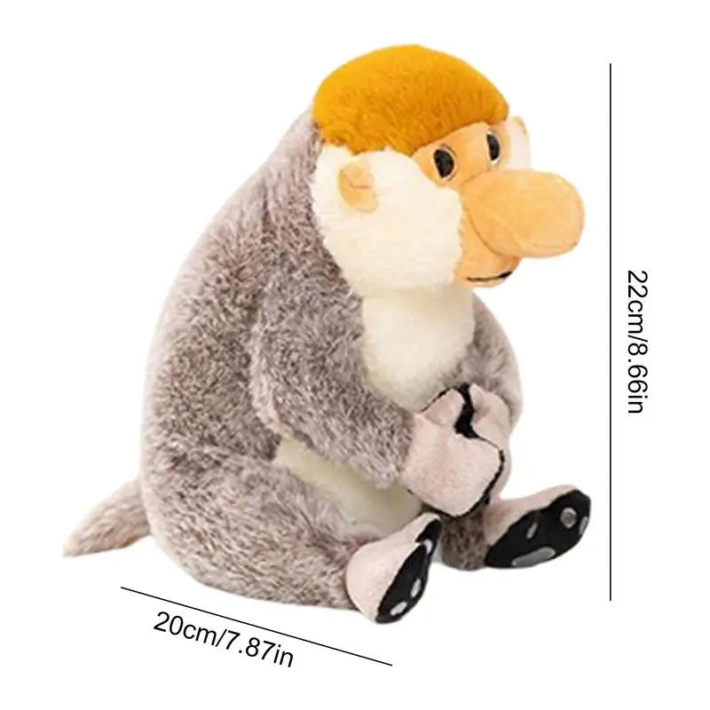 Stuffed Monkey Plush Stuffed Toys Monkey Plush Doll Sleep Aid Huggable Realistic Soft Doll Collectible Kids Toys For Bedroom Zpaxo