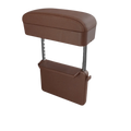 Adjustable Height Center Console Storage Organizer Universal Design Zpaxo Brown