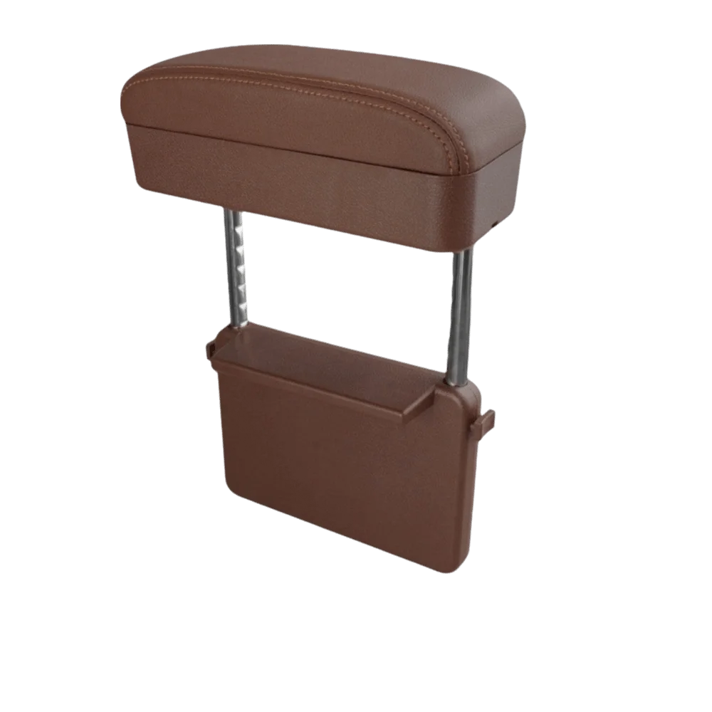 Adjustable Height Center Console Storage Organizer Universal Design Zpaxo Brown