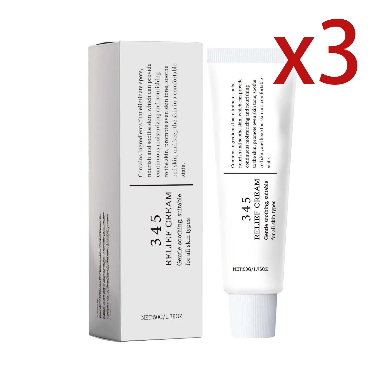 Hyaluronic Acid Soothing Face Cream – Deep Hydration 50g Face Moisturizer Cream Zpaxo 3x50g 50g