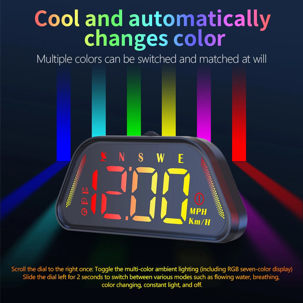 G23 Car HUD Digital Head Up Display Universal Speedometer 12V Clock