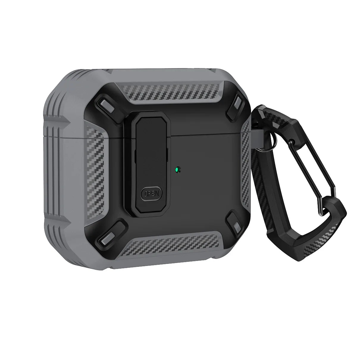 Switch Cover for Airpods Pro 1st 2nd Case TPU PC Protective Cover for AirPods 3 Case Earphones Accessories Carbon Fiber Pattern Zpaxo Gray Black For Airpods 1 or 2