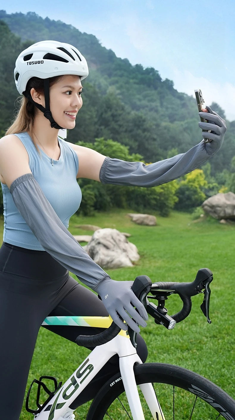 Sun protection sleeve for women loose fitting UV resistant breathable in summer touch screen driving sun protection sleeve Zpaxo