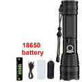 XHP50 LED Tactical Flashlight – Rechargeable Zoomable Torch