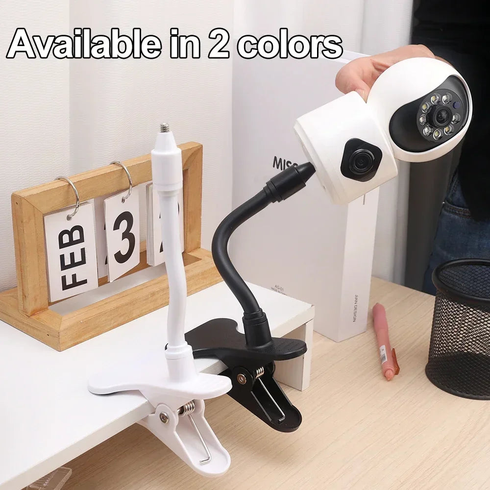No Punching Portable Clip Mount Webcam Stand For Baby Monitor Camera Holder Home Flexible Twist Mounting Kit Attaches to Crib Zpaxo