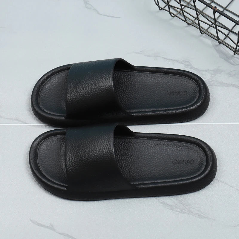Men Thick Sole Summer Beach Slides Bathroom Anti Slip Slipper Soft