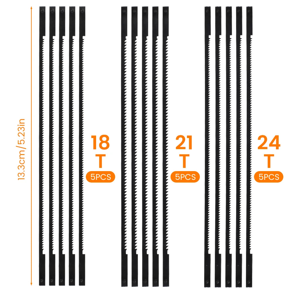 New 15/24PCS Saw Blades Multi Purpose Hand Tool Wood Plastic Foam Saw Kit18/21/24 Teeth Woodworking Model Hobby DIY Manufacture Zpaxo 15PCS black