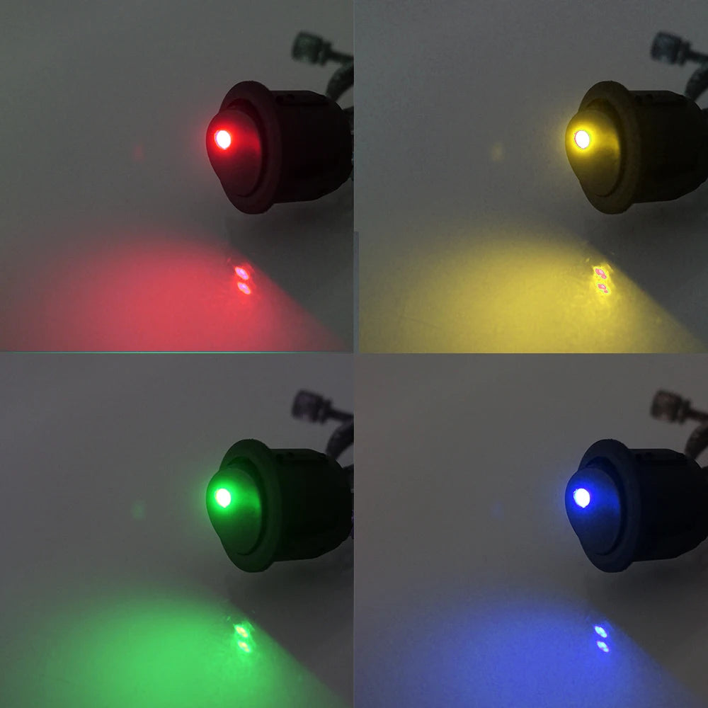 Luminescence Toggle Switches Waterproof 12V OFF LED Light Round