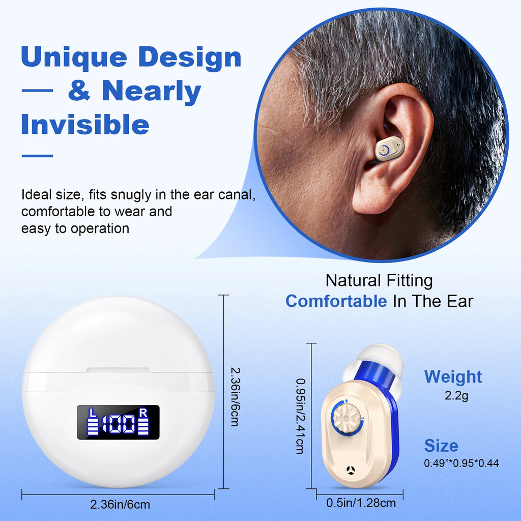 Fashionable Simple Hearing Amplifier Adjustable Volume Suitable Both