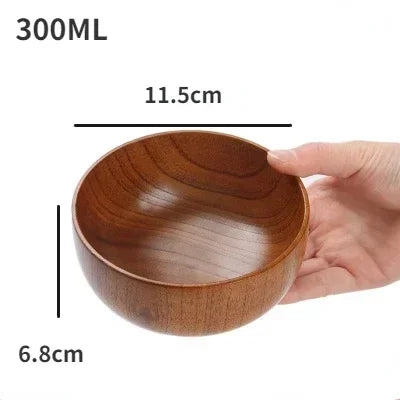 Wooden Bowls Jujube Wood Children Baby Adults Small Soup Bowls Solid Wood Salad Bowls Retro Household Tableware Zpaxo D