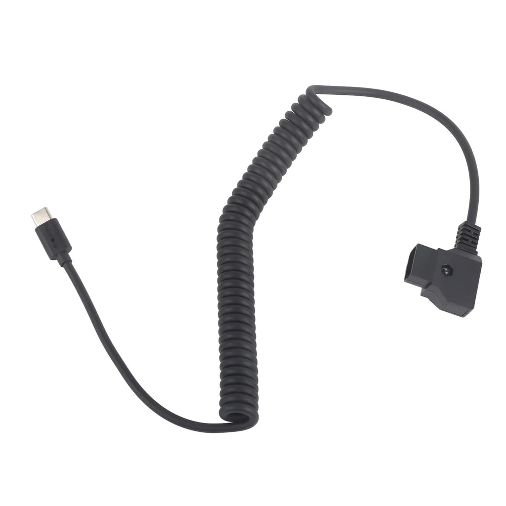 USB C Power Flexible Cable D Tap Coiled Cord V Mount Battery Supply