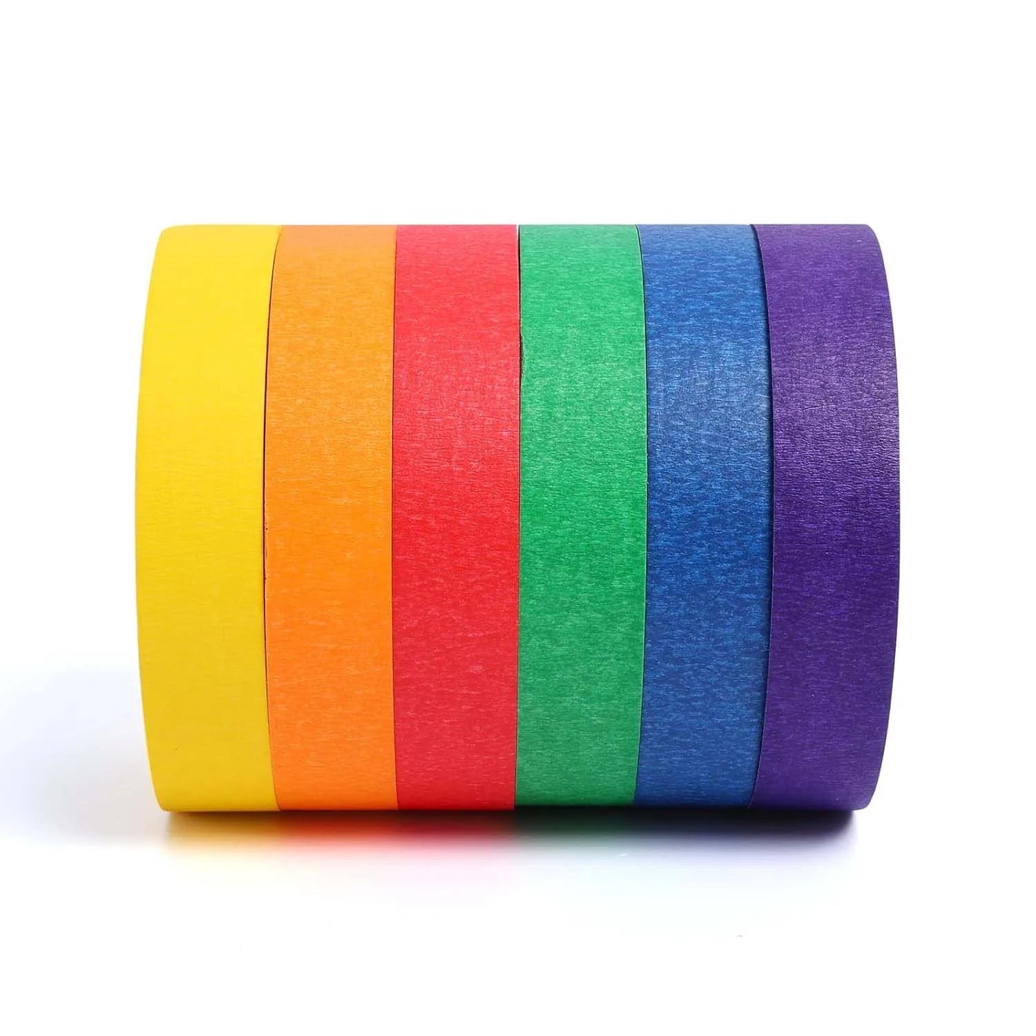Rainbow Colored Masking Tape 6 Rolls – Art, Craft & DIY Painter's Colored Masking Tape Zpaxo