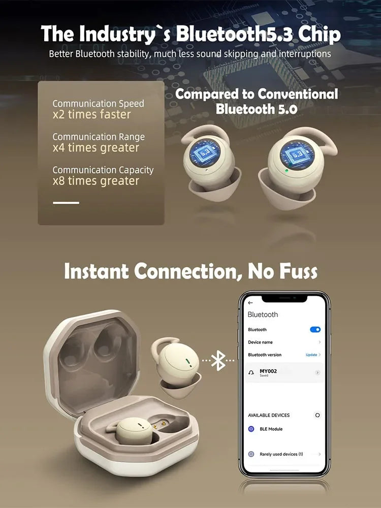Sleeping Earbuds Bluetooth Mini Invisible Small Eraphones Comfortable