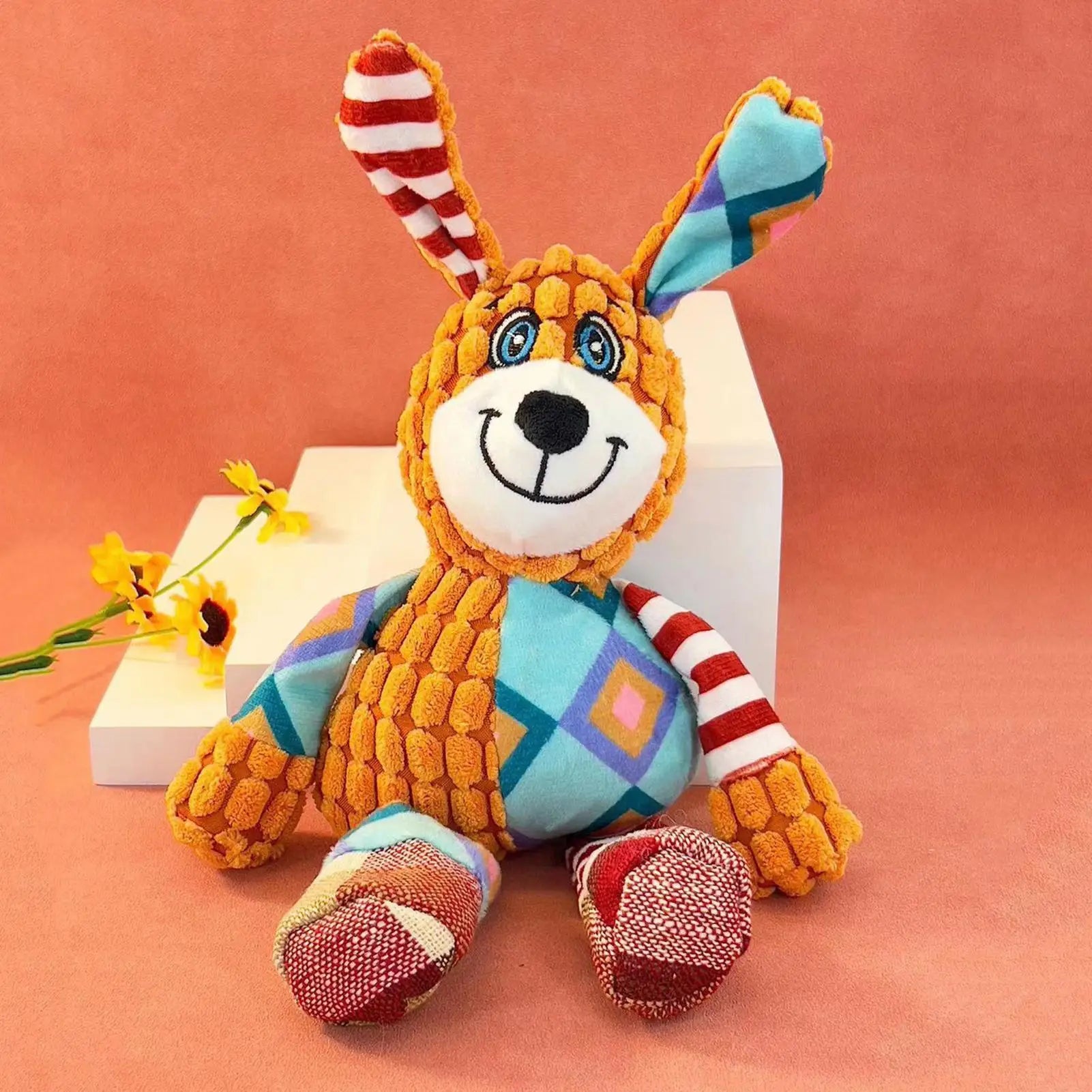 Plush Squeaky Dog Interactive Toys Bite Resistant Cute Stuffed Animal