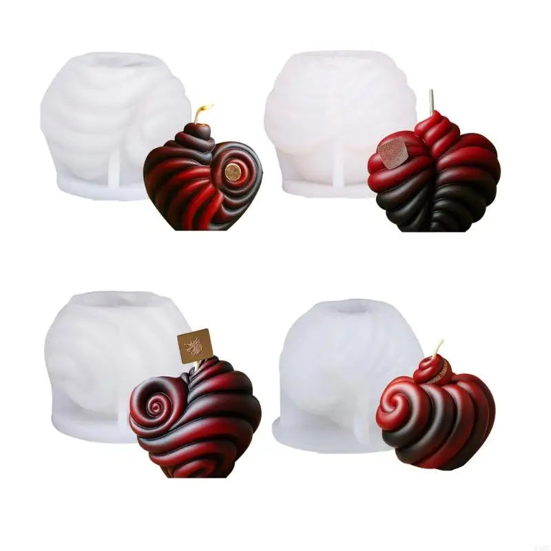 Heart Silicone Molds Soap Making Molds Easy Demolding Silicone Molds for Epoxy Resin Making Soap Zpaxo