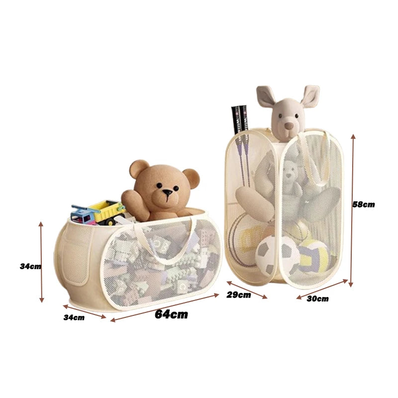 Large Capacity Mesh Storage Basket Breathable Multi-functional Toy
