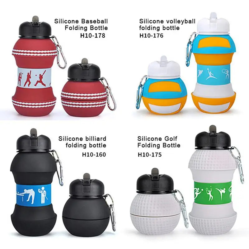 Foldable Leakproof Collapsible Water Bottle for Kids & Sports