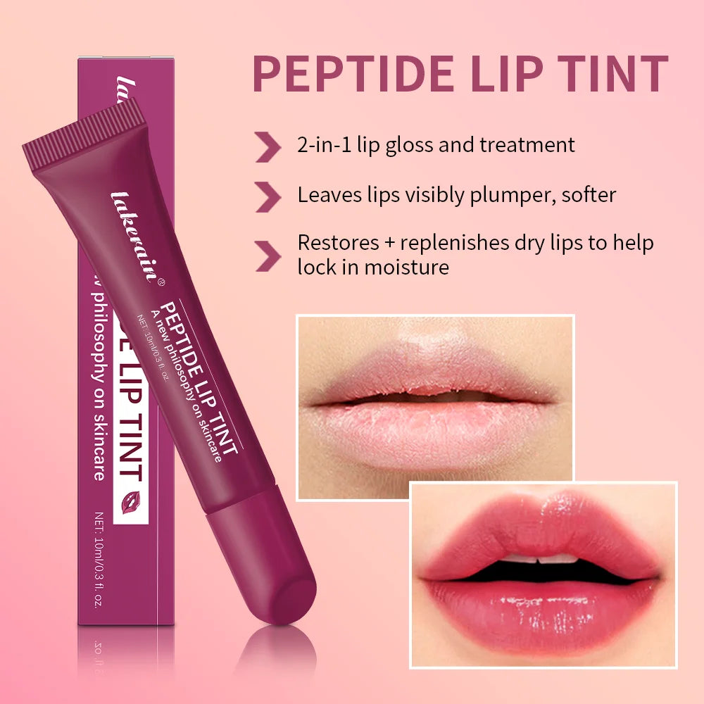 ibcccndc Peptide Lip Tint Gloss – 4 Shades, Moisturizing Lip Tint Gloss Zpaxo