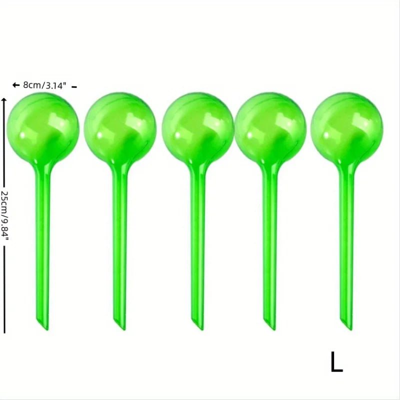 5 Automatic Plant Water Feeders Watering Indoor Outdoor Flower Pot Zpaxo Green - Large