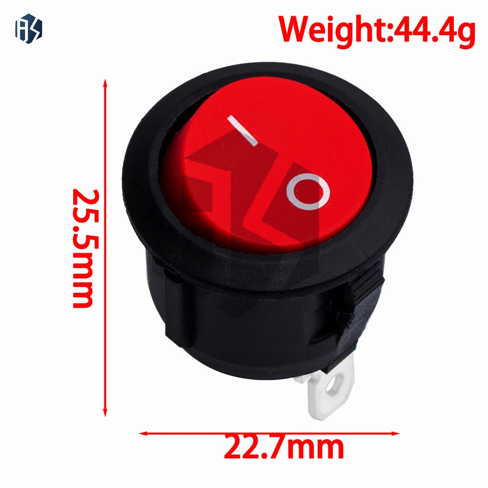 KCD1-105 Round OFF Rocker Switch 6A 250VAC 10A 125VAC Zpaxo