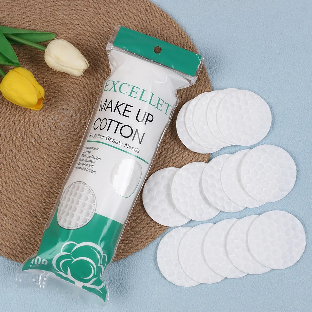 100/200/300/500Pcs/Pack Cotton Rounds Cosmetic Cotton Pads Round Ultra Soft for Makeup Removal Skin Care Facial Cleaning Zpaxo