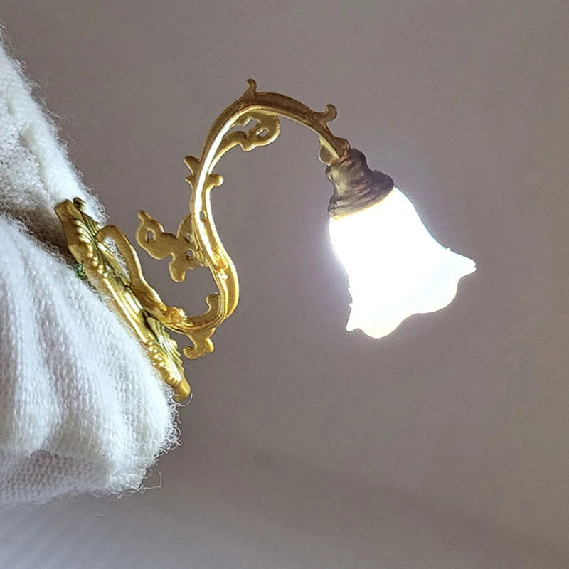 1 12 Dollhouse Decor Wall Lamp Model Garden Yard Chandelier Sand Zpaxo