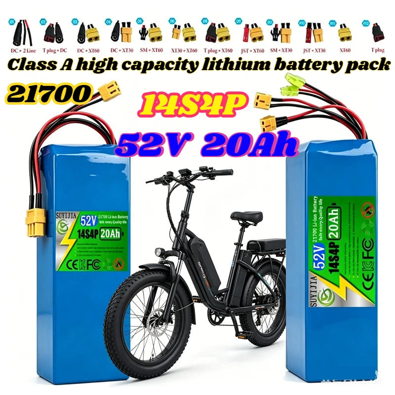 14S4P 52V 20Ah High-capacity21700 Lithium-ion Battery High-powerdual-port Fastcharging Suitable for Dual-drive Electric Scooters Zpaxo