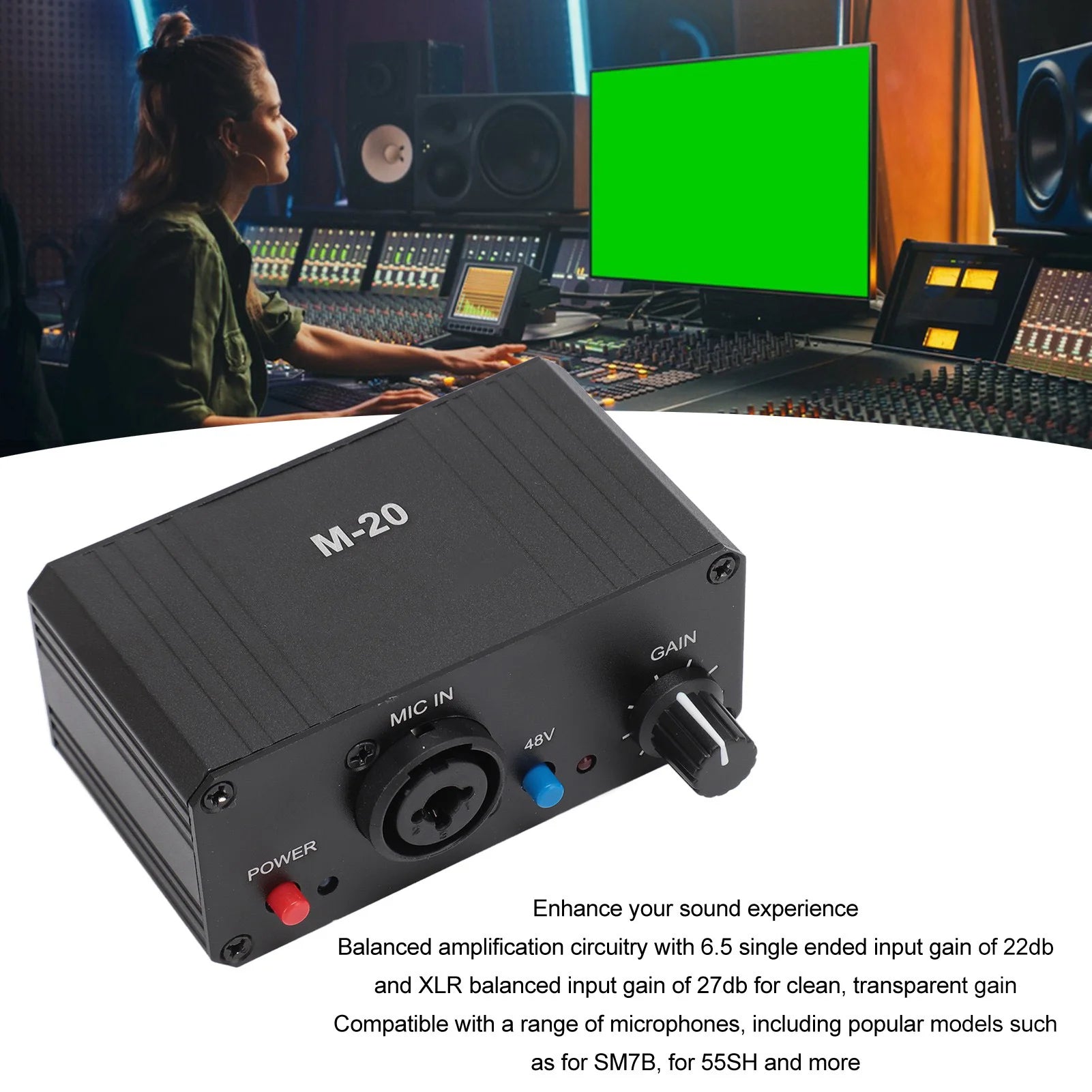 Microphone Preamp Low Noise Booster Unique Fully Balanced Circuit