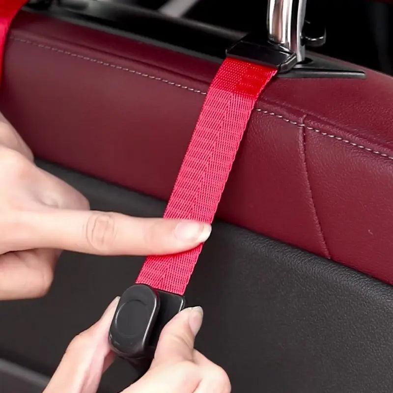 2-Pack Car Seat Webbing Hooks – Bag & Organizer Clip Hangers