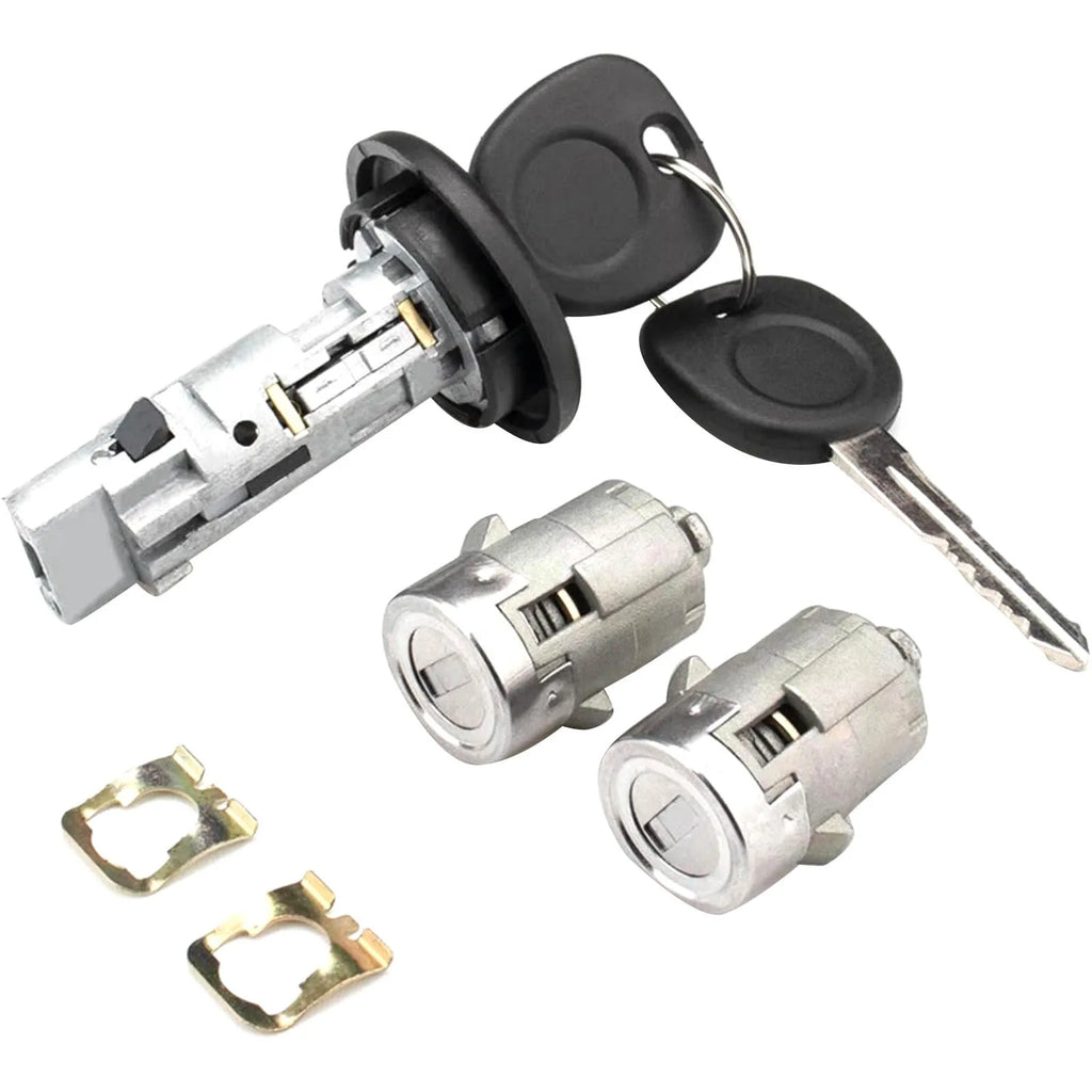 Vehicle Ignition Key Switch Cylinder 2 Keys Door Locks Replacement