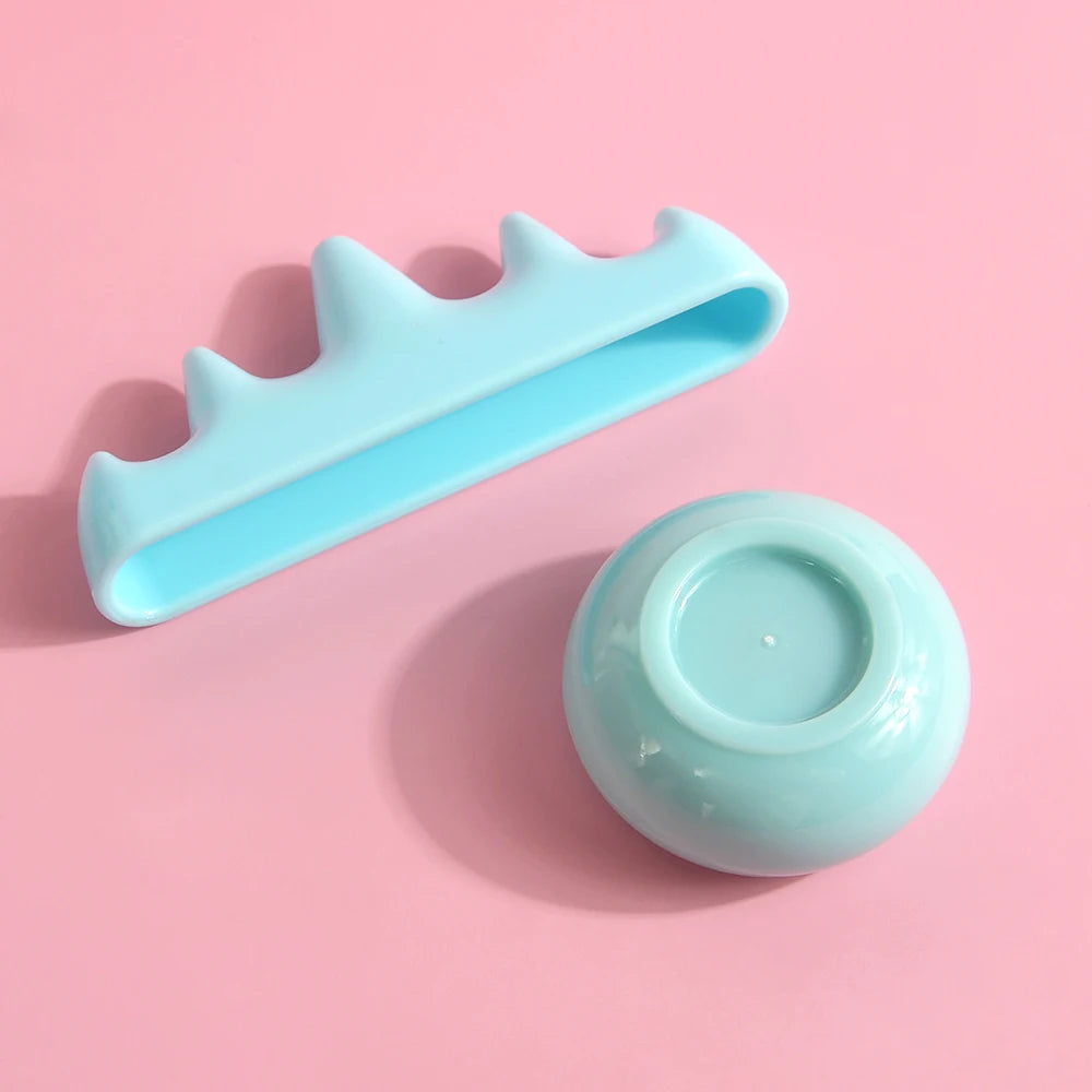 1set Professional Nail Brush Washing Equipment Acrylic Liquid Powder Container Nail Cup Nail Rrush Holder Manicure Tools Zpaxo