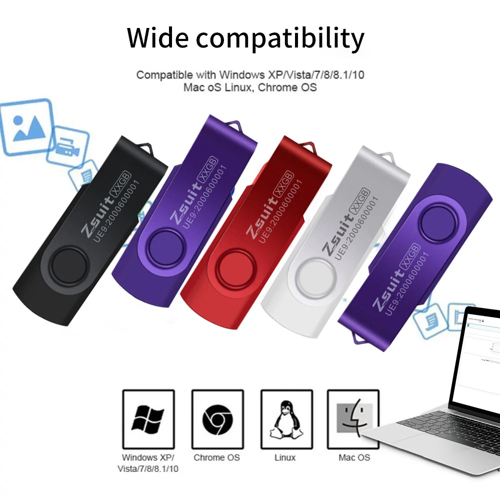 Zsuit 10Pcs/Lot USB Flash Drive 64GB 32GB 128GB High Speed Pen Drive 16GB Memory Stick Free Custom Logo Gift Metal Memory U Disk Zpaxo