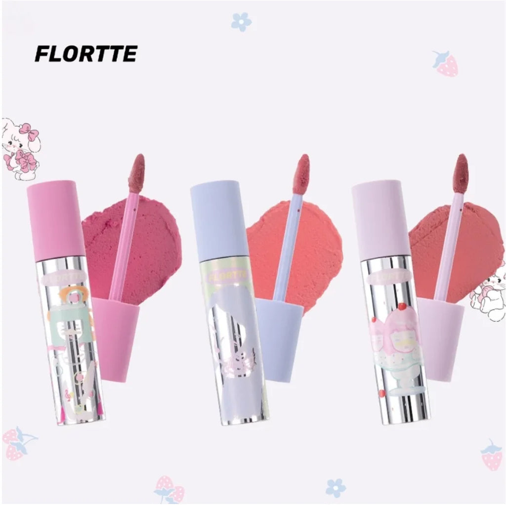 FLORTTE Wackky Girl's World Lip Cream Matte Velvet Non-stick Cup Zpaxo