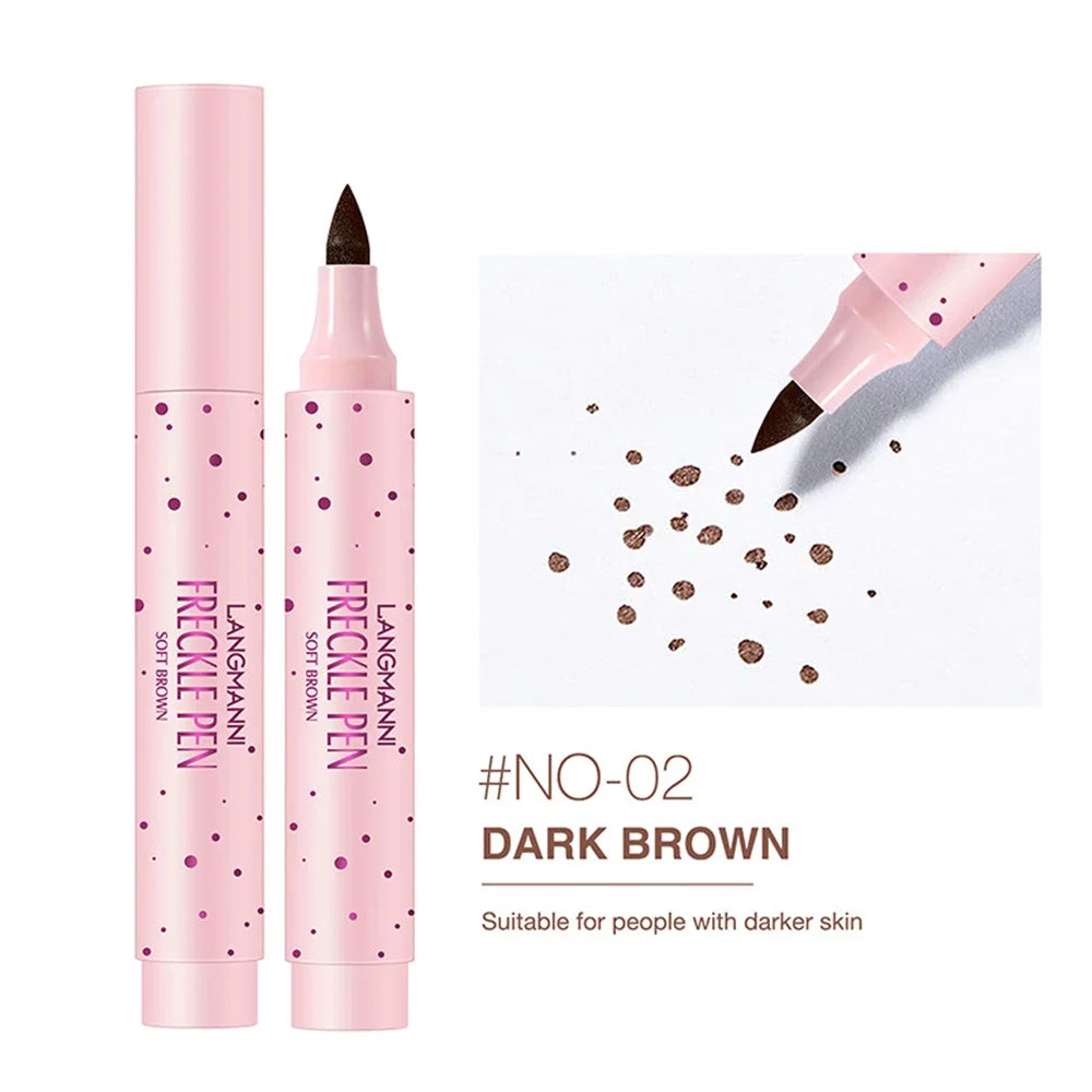 Natural Fake Freckles Pen Waterproof Face Brown Eyeliner Dot Spot Zpaxo 02 Dark Brown