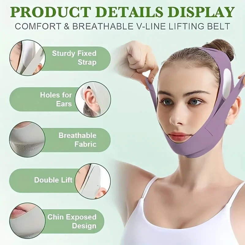 Overnight Face Lift Band Graphene Fiber Double Chin Reducer Jawline