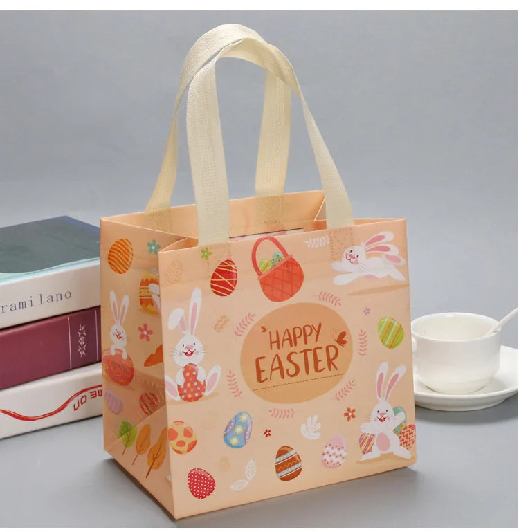 Easter Bunny Tote Gift Bag – Reusable Laminated Nonwoven Bag