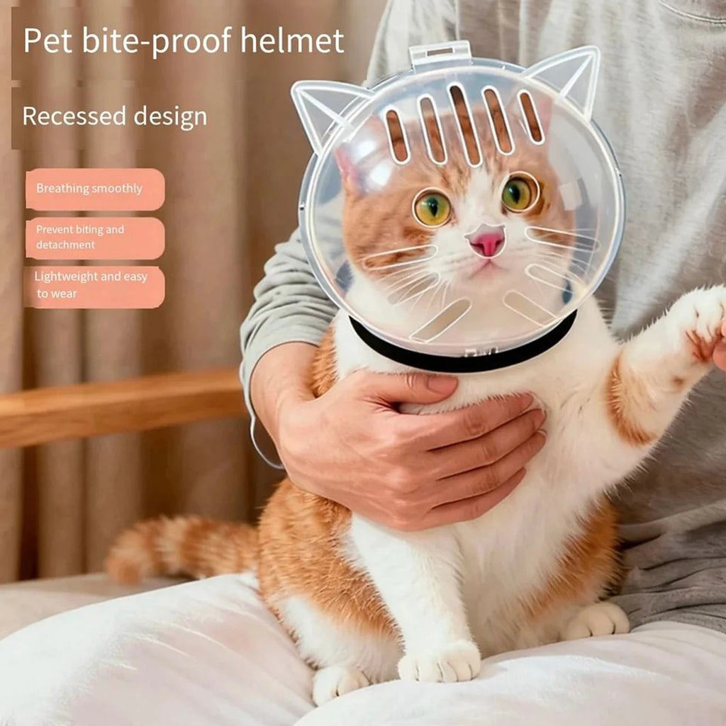 Cat Bubble Muzzle Breathable Sturdy Muzzle Mask Cat Head Cover Space Hood Protective Helmet Anti-bite Pet Grooming Supplies Zpaxo
