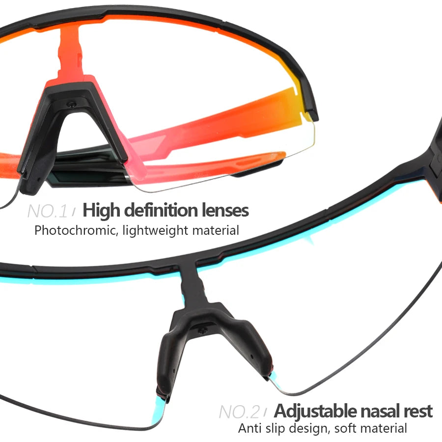 New Photochromic Bicycle Glasses Cycling Sports Sunglasses Men Women Mountain Bike Road Eyewear Riding Outdoor Hiking Goggles Zpaxo