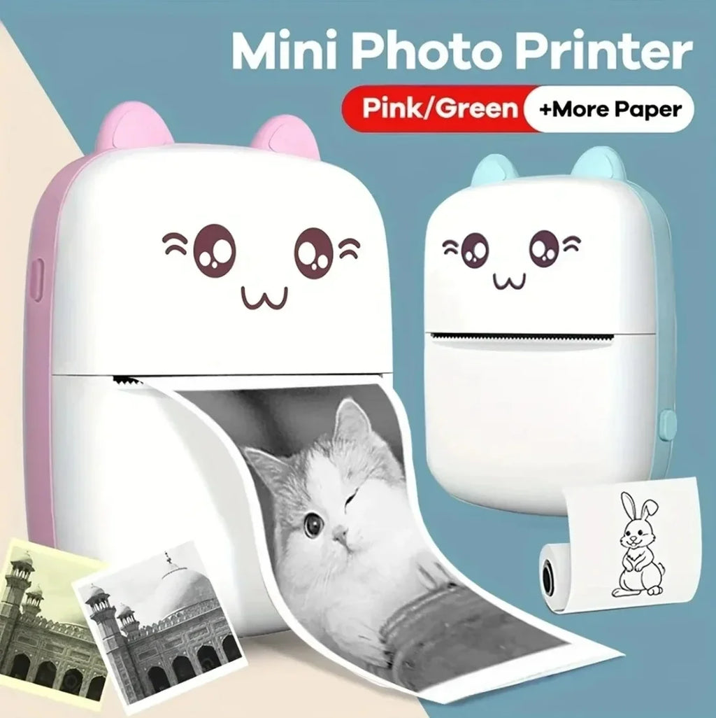 Mini Portable Thermal Printer Print Photo Pocket Label Printing Zpaxo